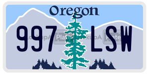 997LSW  license plate in OR