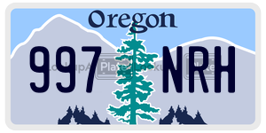 997NRH  license plate in OR