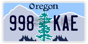 998KAE  license plate in OR