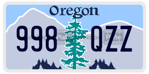 998QZZ  license plate in OR