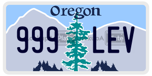 999LEV  license plate in OR