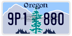 9P1880  license plate in OR