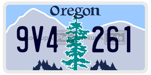 9V4261  license plate in OR