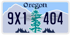 9X1404  license plate in OR