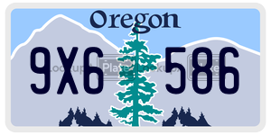 9X6586  license plate in OR