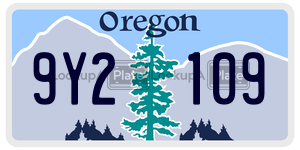 9Y2109 license plate in Oregon