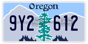 9Y2612  license plate in OR