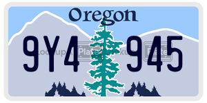 9Y4945  license plate in OR
