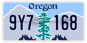 9Y7168 license plate in Oregon