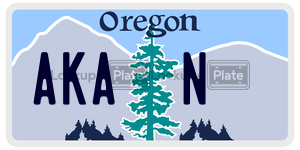AKAN  license plate in OR