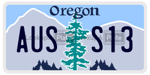 AUSS13  license plate in OR