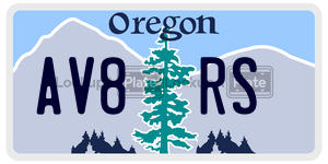 AV8RS  license plate in OR