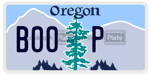 B00P  license plate in OR