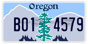 B014579  license plate in OR
