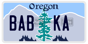 BABKA  license plate in OR