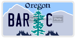 BARC  license plate in OR
