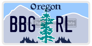 BBGRL  license plate in OR