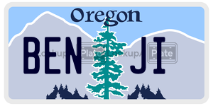 BENJI  license plate in OR