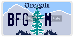 BFGM  license plate in OR