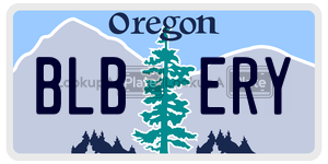 BLBERY  license plate in OR