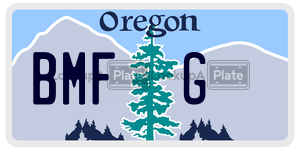 BMFG  license plate in OR
