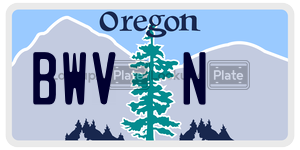 BWVN  license plate in OR
