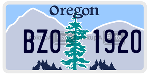 BZ01920  license plate in OR