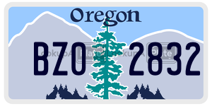 BZ02832  license plate in OR