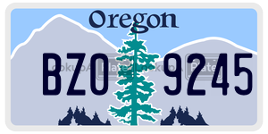 BZ09245  license plate in OR