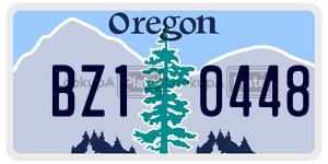 BZ10448  license plate in OR