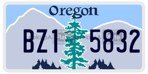 BZ15832  license plate in OR