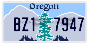 BZ17947  license plate in OR