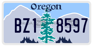 BZ18597  license plate in OR