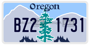 BZ21731  license plate in OR