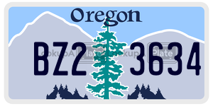 BZ23634  license plate in OR