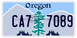 CA77089  license plate in OR