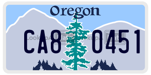 CA80451  license plate in OR