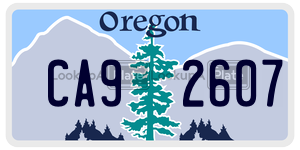 CA92607 license plate in Oregon