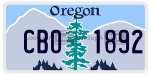 CB01892  license plate in OR