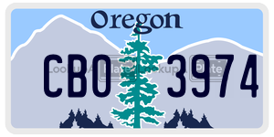 CB03974  license plate in OR