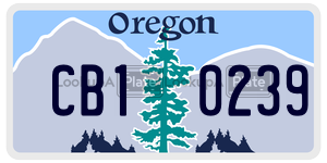 CB10239  license plate in OR