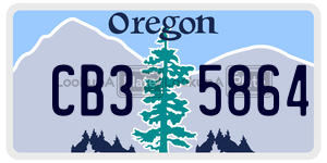 CB35864  license plate in OR