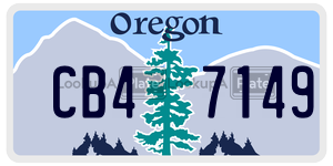 CB47149  license plate in OR