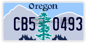 CB50493  license plate in OR