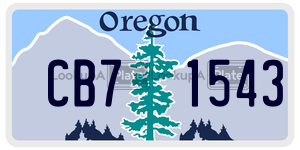 CB71543  license plate in OR