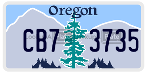 CB73735  license plate in OR