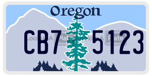 CB75123  license plate in OR