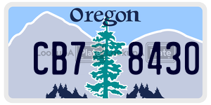 CB78430  license plate in OR