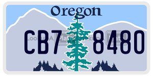 CB78480  license plate in OR