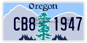 CB81947  license plate in OR